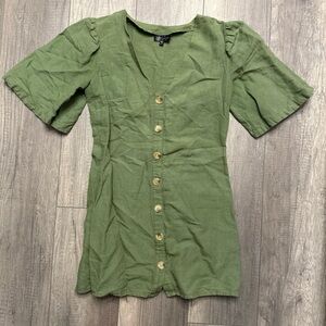 Topshop Green Mini Dress